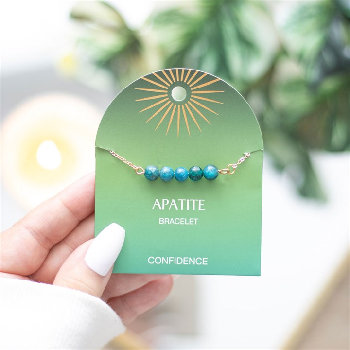 Apatite Crystal beaded chain bracelet