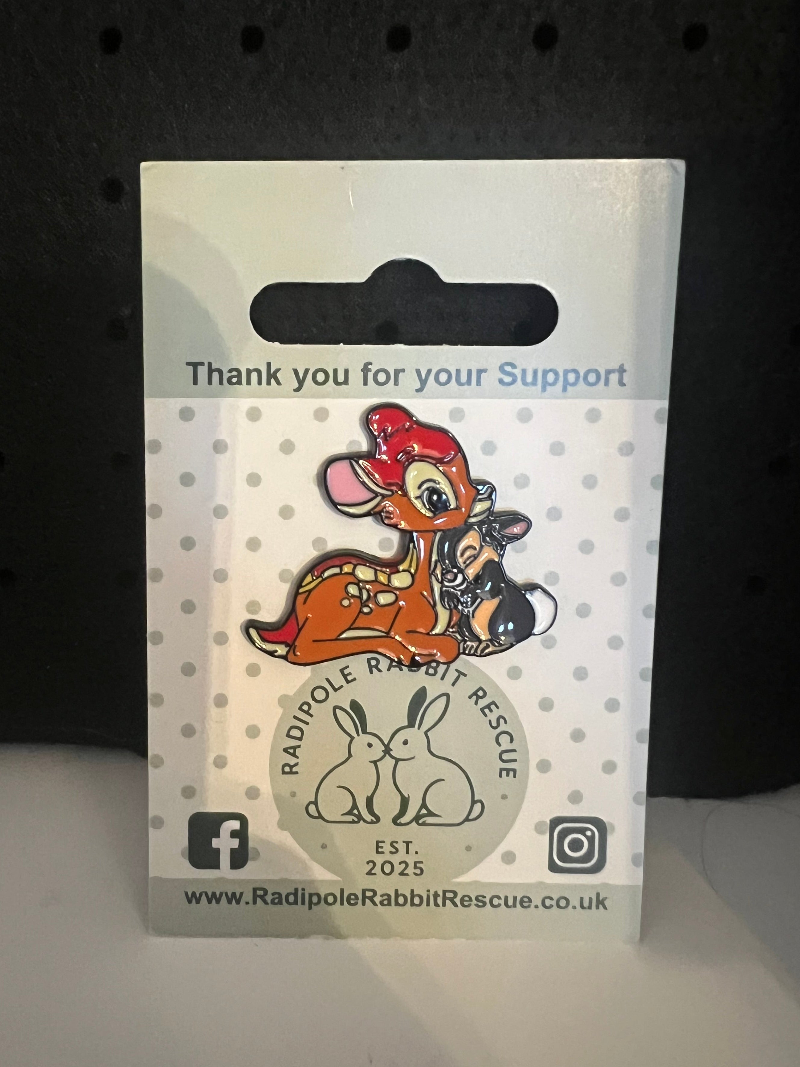 Bambi & Thumper pin badge β Radipole Rabbit Rescue