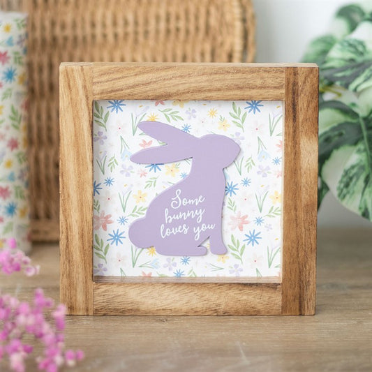 Some Bunny Loves You, wooden frame sign